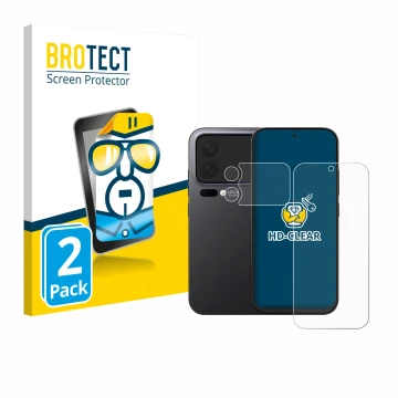 Parte frontale di una confezione del prodotto con il logo del marchio BROTECT. Accanto è raffigurato il dispositivo Xiaomi 17 