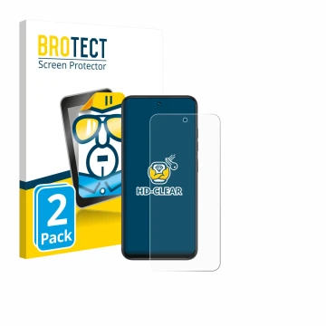 Parte frontale di una confezione del prodotto con il logo del marchio BROTECT. Accanto è raffigurato il dispositivo Infinix Sm