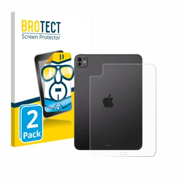 Parte frontale di una confezione del prodotto con il logo del marchio BROTECT. Accanto è raffigurato il dispositivo Apple iPad