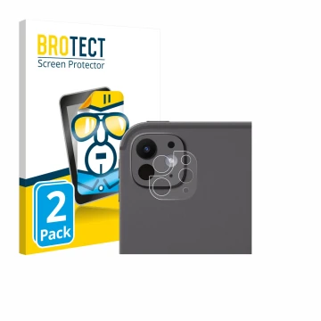 Parte frontale di una confezione del prodotto con il logo del marchio BROTECT. Accanto è raffigurato il dispositivo Apple iPad