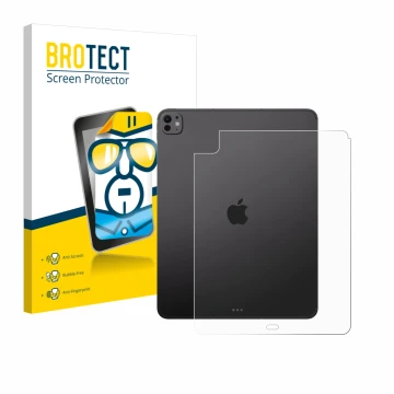 Parte frontale di una confezione del prodotto con il logo del marchio BROTECT. Accanto è raffigurato il dispositivo Apple iPad
