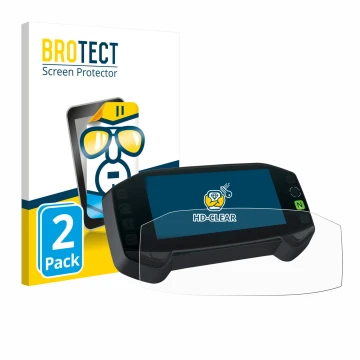 Parte frontale di una confezione del prodotto con il logo del marchio BROTECT. Accanto è raffigurato il dispositivo Suzuki DR-