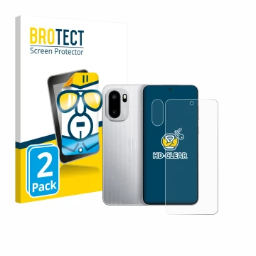 Parte frontale di una confezione del prodotto con il logo del marchio BROTECT. Accanto è raffigurato il dispositivo OnePlus Ac