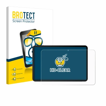 Parte frontale di una confezione del prodotto con il logo del marchio BROTECT. Accanto è raffigurato il dispositivo Doogee Tab