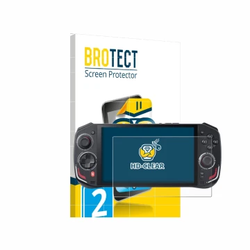 Parte frontale di una confezione del prodotto con il logo del marchio BROTECT. Accanto è raffigurato il dispositivo Acer Nitro