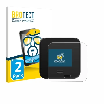 Parte frontale di una confezione del prodotto con il logo del marchio BROTECT. Accanto è raffigurato il dispositivo Netgear Ni