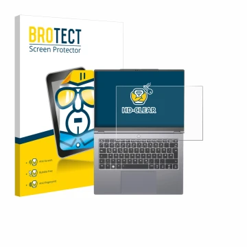 Parte frontale di una confezione del prodotto con il logo del marchio BROTECT. Accanto è raffigurato il dispositivo Tuxedo Inf