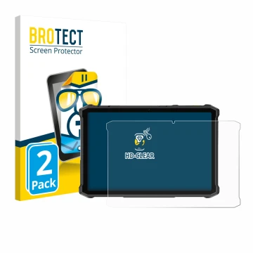 Parte frontale di una confezione del prodotto con il logo del marchio BROTECT. Accanto è raffigurato il dispositivo Ulefone Ar