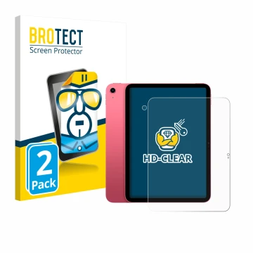 Parte frontale di una confezione del prodotto con il logo del marchio BROTECT. Accanto è raffigurato il dispositivo Apple iPad