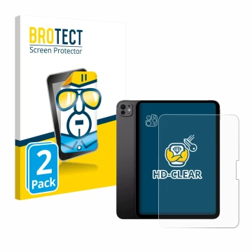 Parte frontale di una confezione del prodotto con il logo del marchio BROTECT. Accanto è raffigurato il dispositivo Apple iPad