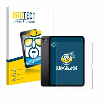 Parte frontale di una confezione del prodotto con il logo del marchio BROTECT. Accanto è raffigurato il dispositivo Apple iPad