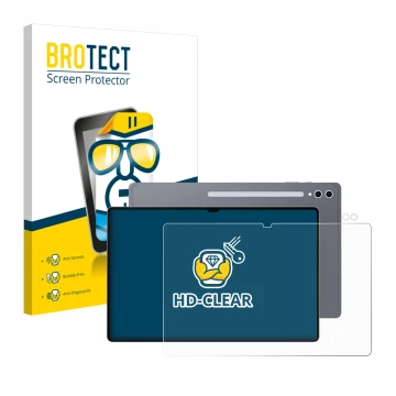 Parte frontale di una confezione del prodotto con il logo del marchio BROTECT. Accanto è raffigurato il dispositivo Samsung Ga