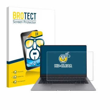 Parte frontale di una confezione del prodotto con il logo del marchio BROTECT. Accanto è raffigurato il dispositivo Honor Magi