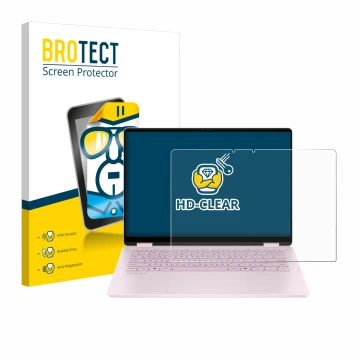 Parte frontale di una confezione del prodotto con il logo del marchio BROTECT. Accanto è raffigurato il dispositivo HP OmniBoo