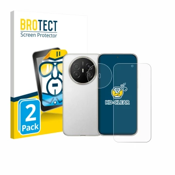 Parte frontale di una confezione del prodotto con il logo del marchio BROTECT. Accanto è raffigurato il dispositivo Huawei Mat