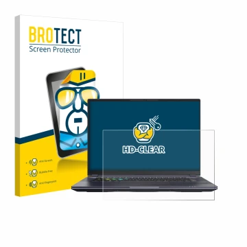 Parte frontale di una confezione del prodotto con il logo del marchio BROTECT. Accanto è raffigurato il dispositivo Gigabyte A