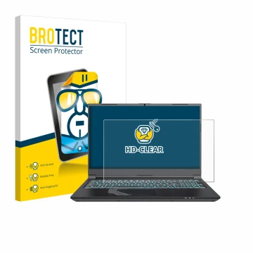 Parte frontale di una confezione del prodotto con il logo del marchio BROTECT. Accanto è raffigurato il dispositivo Gigabyte G