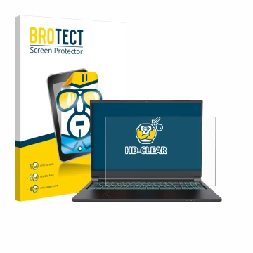 Parte frontale di una confezione del prodotto con il logo del marchio BROTECT. Accanto è raffigurato il dispositivo Gigabyte G