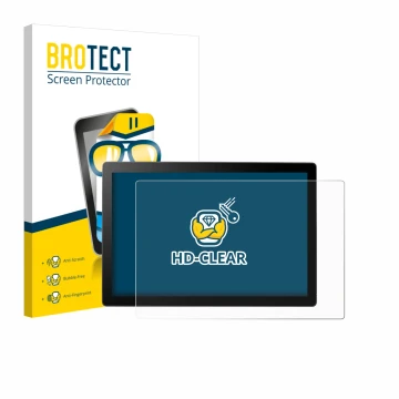 Parte frontale di una confezione del prodotto con il logo del marchio BROTECT. Accanto è raffigurato il dispositivo Wacom Cint