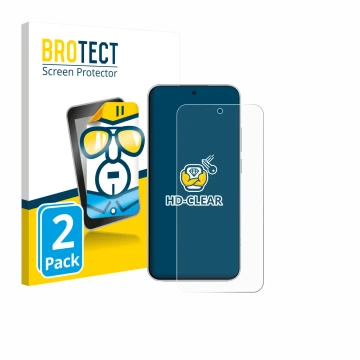 Parte frontale di una confezione del prodotto con il logo del marchio BROTECT. Accanto è raffigurato il dispositivo Xiaomi Red