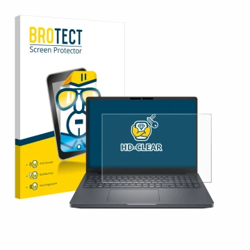 Parte frontale di una confezione del prodotto con il logo del marchio BROTECT. Accanto è raffigurato il dispositivo Dell Pro M