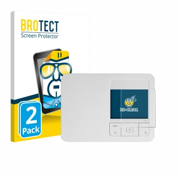 Parte frontale di una confezione del prodotto con il logo del marchio BROTECT. Accanto è raffigurato il dispositivo Canon Selp