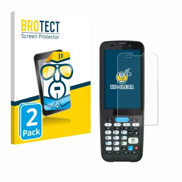 Parte frontale di una confezione del prodotto con il logo del marchio BROTECT. Accanto è raffigurato il dispositivo Unitech HT