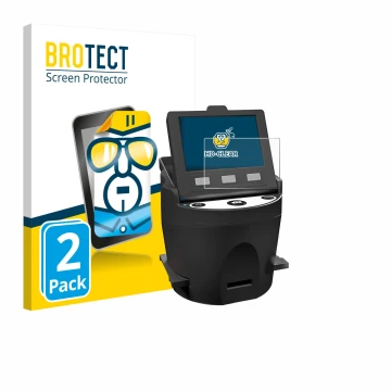 Parte frontale di una confezione del prodotto con il logo del marchio BROTECT. Accanto è raffigurato il dispositivo Kodak SCAN