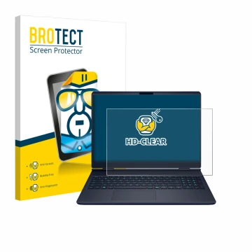 Parte frontale di una confezione del prodotto con il logo del marchio BROTECT. Accanto è raffigurato il dispositivo Dell Alien