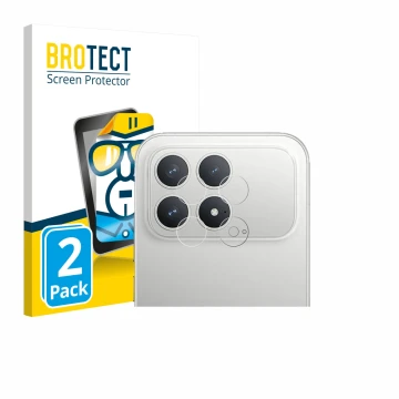 Parte frontale di una confezione del prodotto con il logo del marchio BROTECT. Accanto è raffigurato il dispositivo Xiaomi Poc