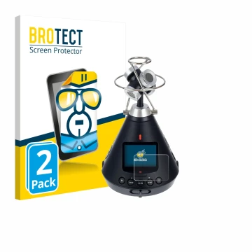 Parte frontale di una confezione del prodotto con il logo del marchio BROTECT. Accanto è raffigurato il dispositivo Zoom H3-VR