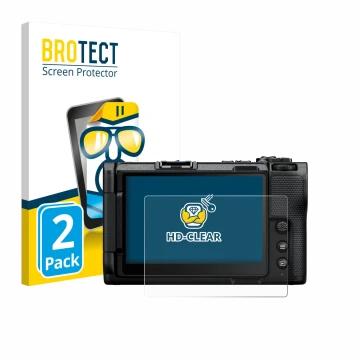 Parte frontale di una confezione del prodotto con il logo del marchio BROTECT. Accanto è raffigurato il dispositivo Nikon ZR 2