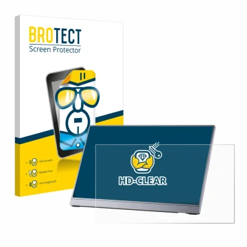 Parte frontale di una confezione del prodotto con il logo del marchio BROTECT. Accanto è raffigurato il dispositivo Arzopa Z3F