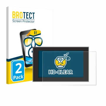 Parte frontale di una confezione del prodotto con il logo del marchio BROTECT. Accanto è raffigurato il dispositivo Dacia Bigs