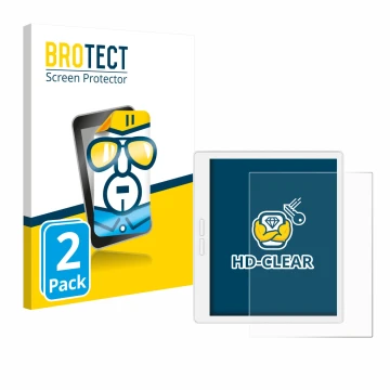 Parte frontale di una confezione del prodotto con il logo del marchio BROTECT. Accanto è raffigurato il dispositivo Bigme B751