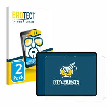 Parte frontale di una confezione del prodotto con il logo del marchio BROTECT. Accanto è raffigurato il dispositivo realme Pad