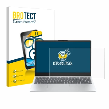 Parte frontale di una confezione del prodotto con il logo del marchio BROTECT. Accanto è raffigurato il dispositivo HP OmniBoo