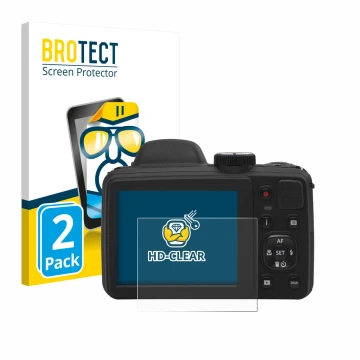 Parte frontale di una confezione del prodotto con il logo del marchio BROTECT. Accanto è raffigurato il dispositivo Kodak Pixp