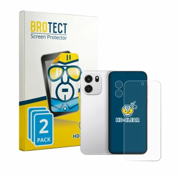 Parte frontale di una confezione del prodotto con il logo del marchio BROTECT. Accanto è raffigurato il dispositivo OnePlus Tu