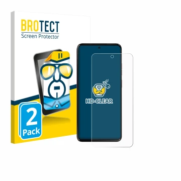 Parte frontale di una confezione del prodotto con il logo del marchio BROTECT. Accanto è raffigurato il dispositivo Motorola M