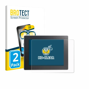 Parte frontale di una confezione del prodotto con il logo del marchio BROTECT. Accanto è raffigurato il dispositivo Weintek cM