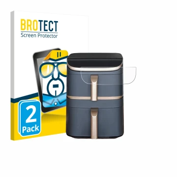 Parte frontale di una confezione del prodotto con il logo del marchio BROTECT. Accanto è raffigurato il dispositivo Cosori Tur