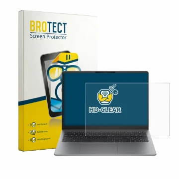 Parte frontale di una confezione del prodotto con il logo del marchio BROTECT. Accanto è raffigurato il dispositivo HP 200 G2a