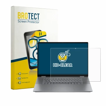 Parte frontale di una confezione del prodotto con il logo del marchio BROTECT. Accanto è raffigurato il dispositivo HP OmniBoo