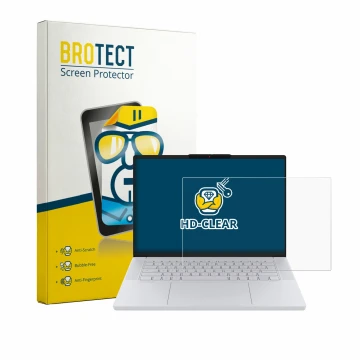 Parte frontale di una confezione del prodotto con il logo del marchio BROTECT. Accanto è raffigurato il dispositivo Lenovo Goo