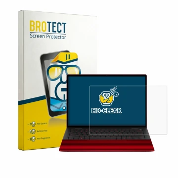 Parte frontale di una confezione del prodotto con il logo del marchio BROTECT. Accanto è raffigurato il dispositivo HP Scuderi