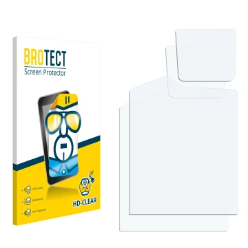 Parte frontale di una confezione del prodotto con il logo del marchio BROTECT. Accanto si trova la protezione per lo schermo c