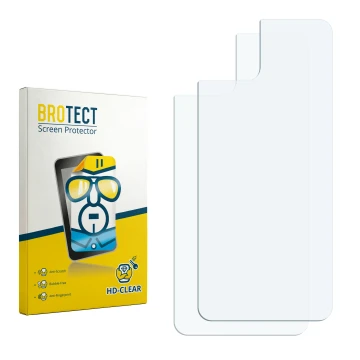 Parte frontale di una confezione del prodotto con il logo del marchio BROTECT. Accanto si trova la protezione per lo schermo c