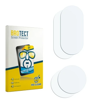 Parte frontale di una confezione del prodotto con il logo del marchio BROTECT. Accanto si trova la protezione per lo schermo c