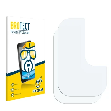 Parte frontale di una confezione del prodotto con il logo del marchio BROTECT. Accanto si trova la protezione per lo schermo c